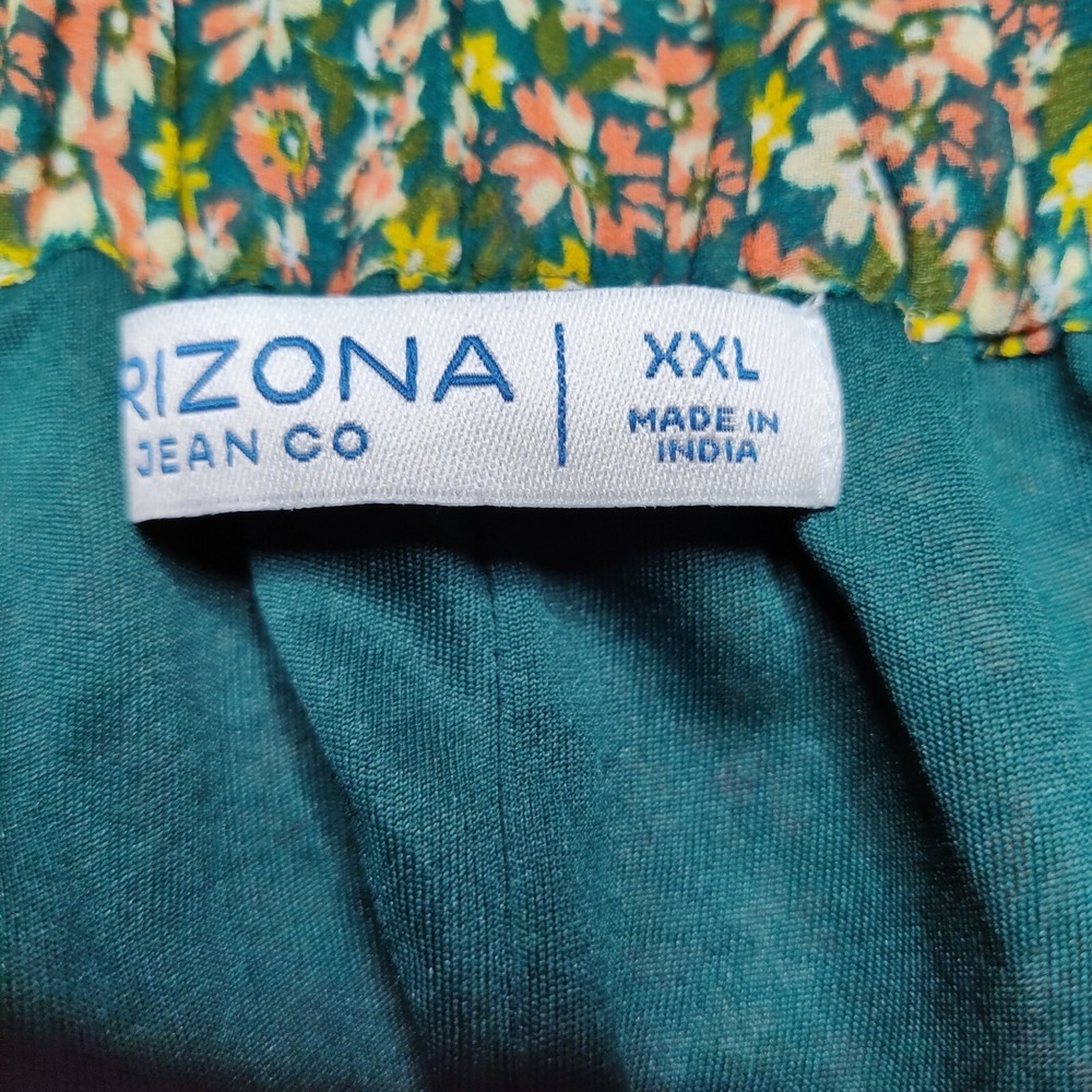 ARIZONA JEANS Women 2XL Green Floral Lined 16" Mini Skirt NEW - Picture 5 of 7
